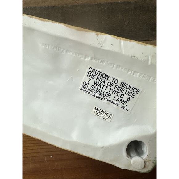 Vtg Midwest Easter Village Cottontail Lane Train Station In Box - Picture 5 of 7